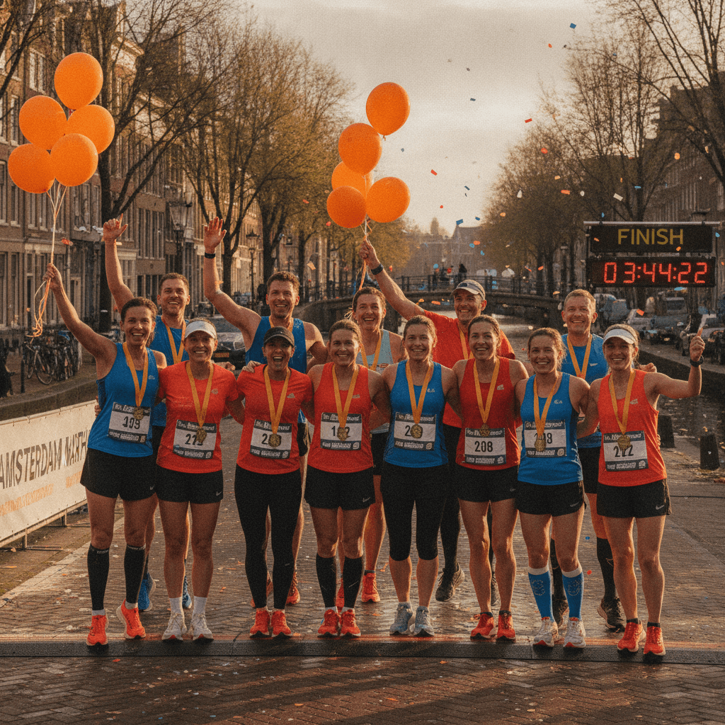 Leden na de finish